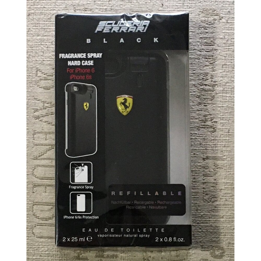 Scuderia Ferrari Black  Fragrance Spray Hard Case Iphone Case 6 & 6 S